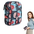 thumbnail image 1 of Tool Bag,Crochet Hooks Case Empty Zipper Bags Portable Travel Crochet Storage Bag Organizer With Pocket And Crochet Holder Slots For Carrying Various Crochets Needles, 1 of 9