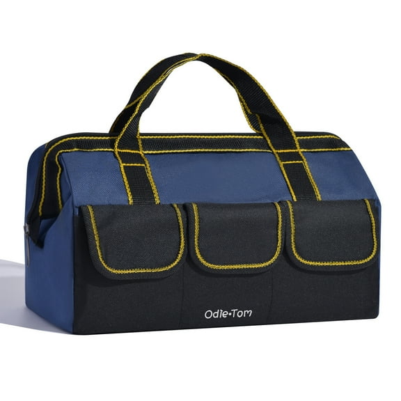 Tool Bag, Wide Mouth Tool Tote Bag with Waterproof Base, Open Top Tool Organizer Bag, Tool Bag Organizer for Various Tools, 32cm/12.6in