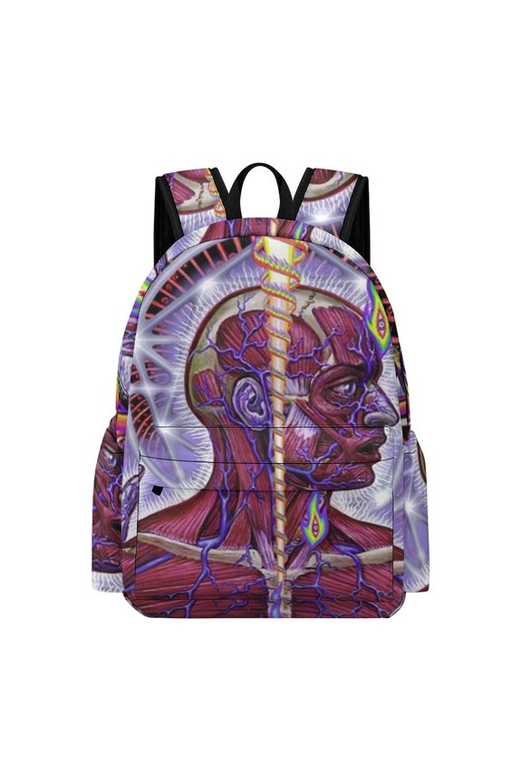 Tool Band Adult Backpack Bookbag Large Capacity Daypack Rucksack for Outdoor Travel