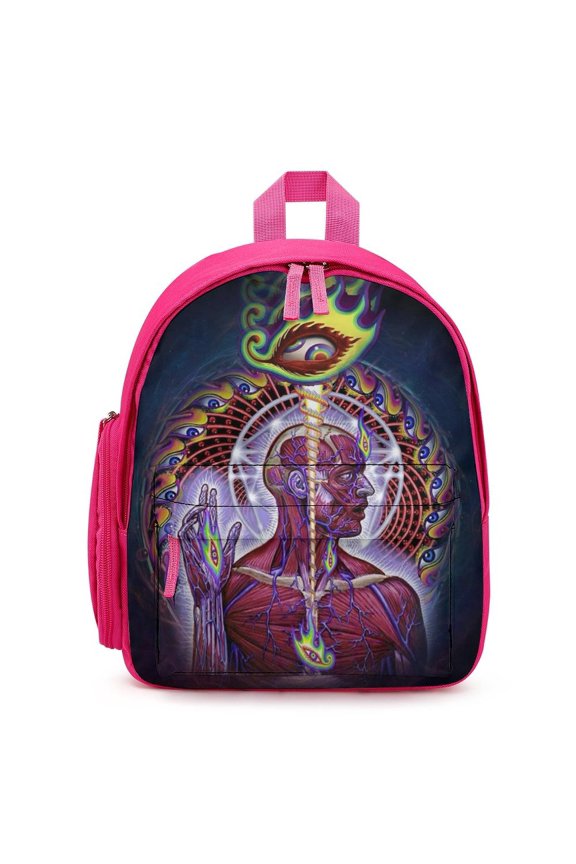 Tool Band Backpack Large Capacity Shoulder Satchel Simple Printed Knapsack Bookbag