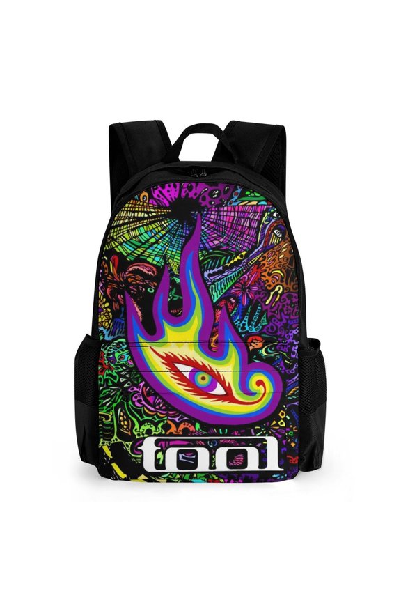 Tool Band Casual Backpack Lightweight Daypack Bookbag Printed Shoulder Bag Rucksack