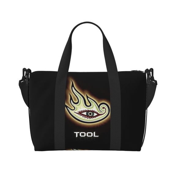 Tool Band Eye Logo Rock Duffle Bag Overnighter Weekender Travel Bag Tote Carry On Bag School Practice Handbag Crossbody Fitness Bag For Women Men Boys Girls