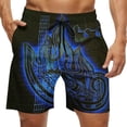 thumbnail image 1 of Tool Band Men's Swim Trunks Board Shorts Drawstring Elastic Waist Quick Dry Swimsuits Beach Shorts with Pockets XL, 1 of 8
