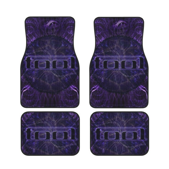 Tool Band Poster Car Floor Mats 4-Piece Full Set Front Rear Auto Foot Mats Carpets Car Foot Pad Interior Accessories Decor