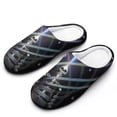 thumbnail image 1 of Tool Band Rock Fuzzy Cotton Slippers For Mens Winter Cotton Lightweight Anti-slip Rubber Sole Slippers House Open Back Slippers Closed Toe Slippers, 1 of 1