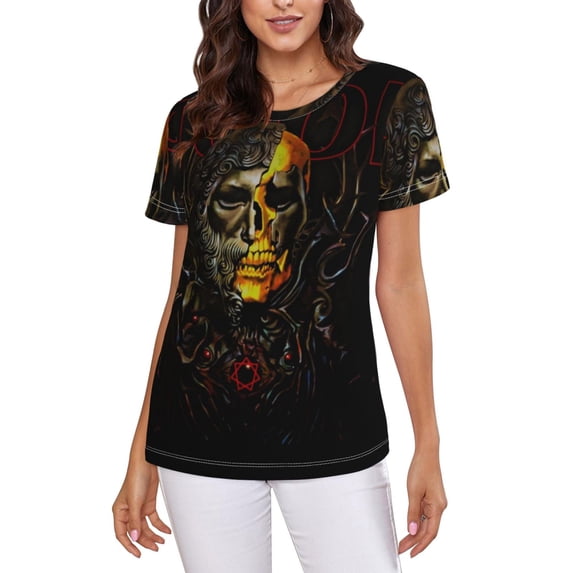 Tool Band Women's T Shirts Round Neck Short-Sleeve Soft T-Shirt Summer Casual Tee Tops 3D Printing Tee Shirt