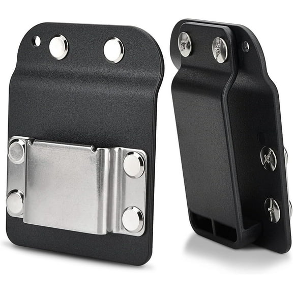 Tool Belt Drill Bit Holder, Up To 2" Belt, Quick Response Low Profile Drill Clamp, Compatible with Impact Drivers, Nail Guns