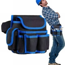 Tool Belt,Magnetic Tool Pouch,8Pockets Tool Belts for Men,Detachable & Adjustable Tool Pouch belt for Electrician,Carpenter,Construction,Work Apron,Utility Belt,BlackBlue