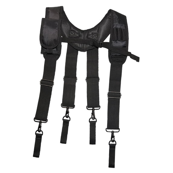 Tool Belt Suspender Hanging Rig Oxford Cloth Padded Straps Adjustable Length for Plumbers Construction Workers Handymen