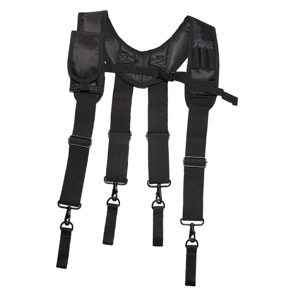 Tool Belt Suspender Hanging Rig Oxford Cloth Padded Straps Adjustable Length for Plumbers Construction Workers Handymen