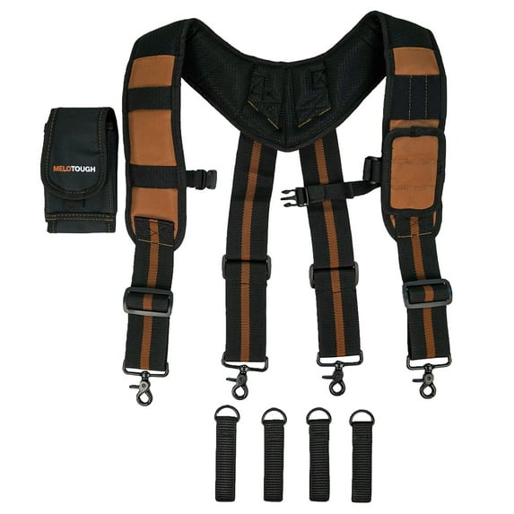 Tool Belt Suspender Men Suspender Heavy Duty Adjustable Size Padded Work Suspender For Carpenter Framer Construction