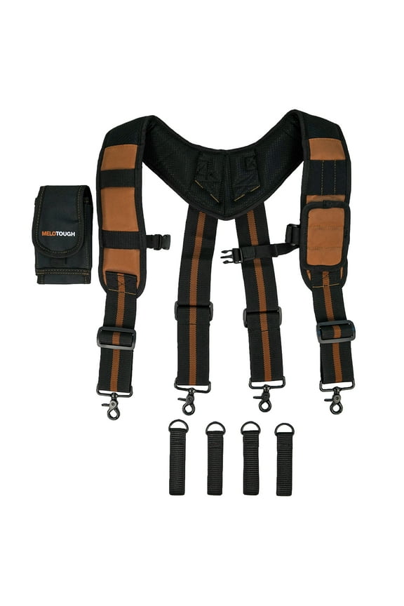 Tool Belt Suspender Men Suspender Heavy Duty Adjustable Size Padded Work Suspender For Carpenter Framer Construction