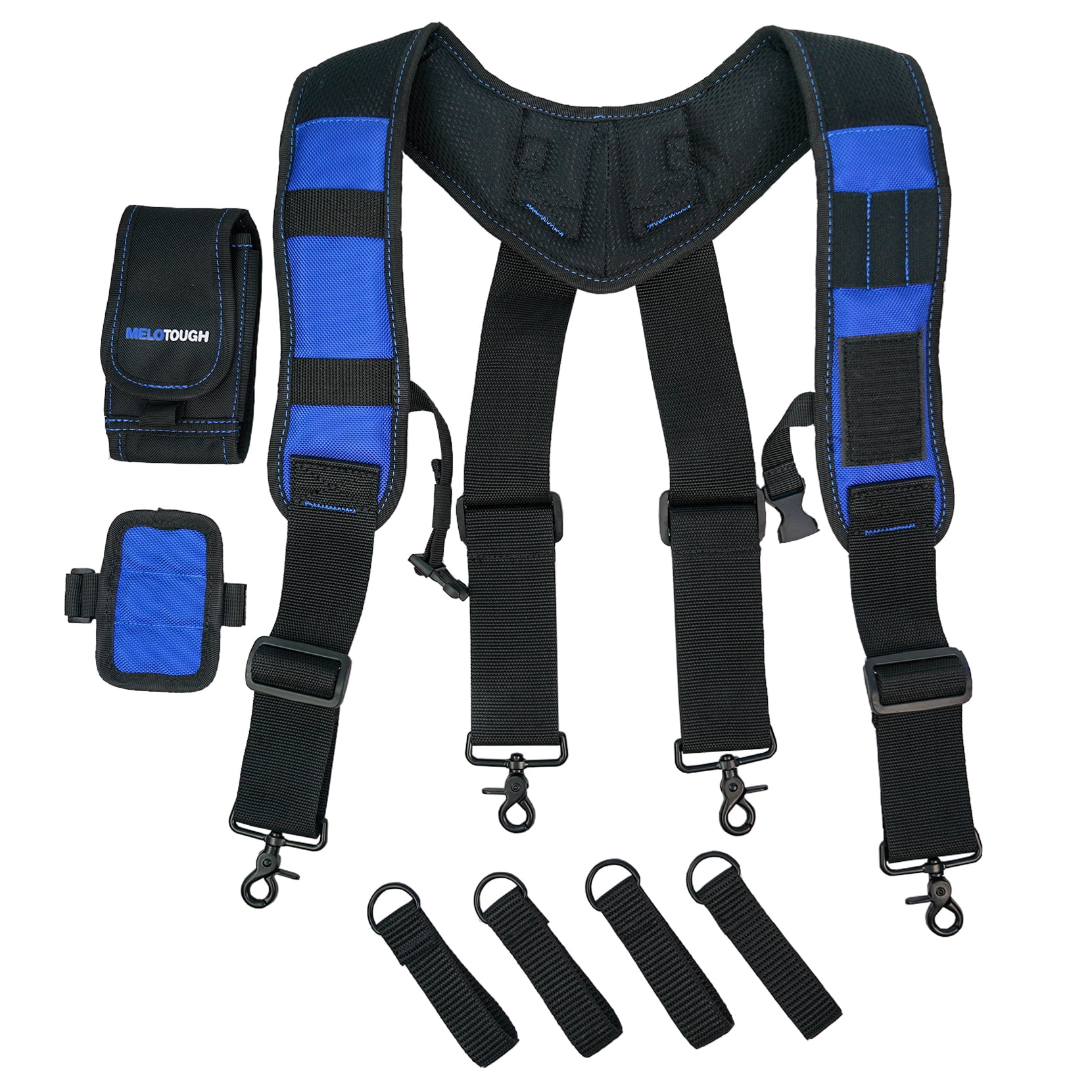 Tool Belt Suspenders Heavy Duty Suspenders For Men With Detachable Phone Holder For Carpenter