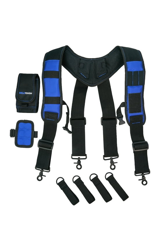 Tool Belt Suspenders Heavy Duty Suspenders For Men With Detachable Phone Holder For Carpenter Construction