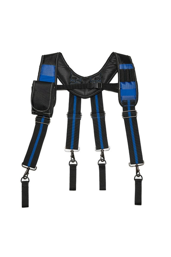 Tool Belt Suspenders for Work Belt Suspenders Heavy Duty Padded with Attachment Loops for Men