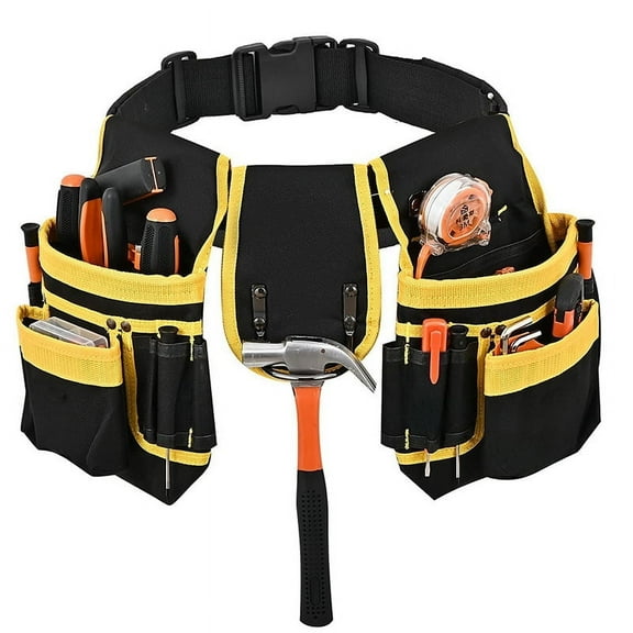 Tool Belts with Magnetic and Quick Release Buckle, Heavy Duty Detachable & Adjustable Utility Belt for Men and Women, Gifts for Electrician, Carpenter, Construction Tool Bag