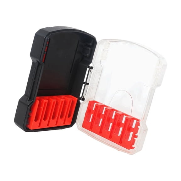 Tool Bit Holder Box Case Heavy Duty Plastic Construction Quick Access Design Secure Storage For Electricians Carpenters