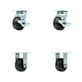 thumbnail image 1 of Tool Box Caster Wheel Set – 4 Inch Phenolic Swivel Casters – SCC, 1 of 2
