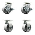 thumbnail image 1 of Tool Box Caster Wheel Set – 4 Inch Semi Steel Cast Iron Swivel Casters – SCC, 1 of 2