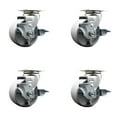 thumbnail image 1 of Tool Box Caster Wheel Set – 4 Inch Semi Steel Cast Iron Swivel Casters – SCC, 1 of 2