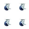 thumbnail image 1 of Tool Box Caster Wheel Set – 4 Inch Solid Polyurethane Swivel Casters – SCC, 1 of 2