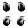 thumbnail image 1 of Tool Box Caster Wheel Set – 5 Inch Glass Filled Nylon Swivel Casters – SCC, 1 of 2