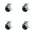 thumbnail image 1 of Tool Box Caster Wheel Set – 5 Inch Phenolic Swivel Casters – SCC, 1 of 2
