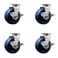 thumbnail image 1 of Tool Box Caster Wheel Set – 5 Inch Solid Polyurethane Swivel Casters – SCC, 1 of 2