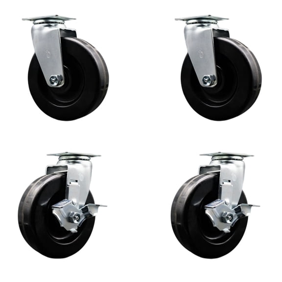 Tool Box Caster Wheel Set  6 Inch Phenolic Swivel Casters  SCC