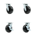 thumbnail image 1 of Tool Box Caster Wheel Set – 6 Inch Phenolic Swivel Casters – SCC, 1 of 2