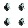 thumbnail image 1 of Tool Box Caster Wheel Set – 6 Inch Phenolic Swivel Casters – SCC, 1 of 2