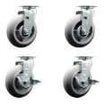 thumbnail image 1 of Tool Box Caster Wheel Set – 6 Inch Thermoplastic Rubber Swivel Casters – SCC, 1 of 2