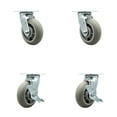 thumbnail image 1 of Tool Box Caster Wheel Set – 6 Inch Thermoplastic Rubber Swivel Casters – SCC, 1 of 2