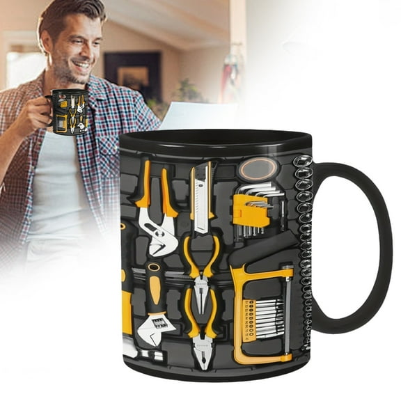 Tool Box Coffee Mug Toolbox Mechanic Mug Unique Ceramic Cup Gift Coffee Cup Double-sided Design