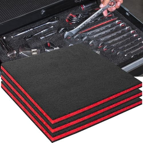 Tool Box Foam, 3Pack 24x24x1 inch, Foam Inserts for Cases, Polyethylene Storage Sheets for Toolbox Hard Case, Tool Shadow Insert, Kaizen Organizer Sheet$$Tools