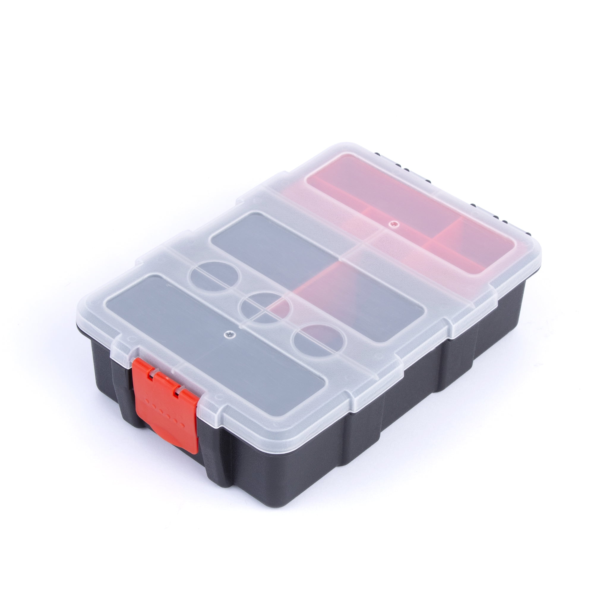 2PCS Tool Box Hardware Storage Organizer, Portable Small Part Case, Plastic  Tackle Container with Removable Divider，8.9x6.1x2.3 