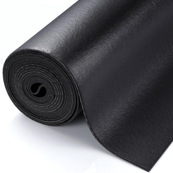 Tool Box Liner 1/8 Inch Thick x 24 Inch Wide x 32 Ft Long Tool Box Drawer Liner Non Slip Tools Chest Cabinet Workbench Mat Black Heavy Duty Rubber Shelf Liner for Home Office Workplace