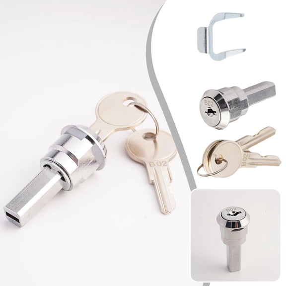 Tool Box Lock with 2 Keys  Stainless Steel Cabinet & Drawer Lock for Tool Chests, Steel Cabinets, and Multi-Drawer Storage, Durable Die-Cast Design, Easy Installation Security Lock