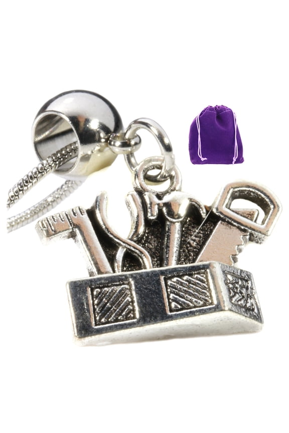 Tool Box Necklace Wrench and Hammer Tool Box Charm Necklace