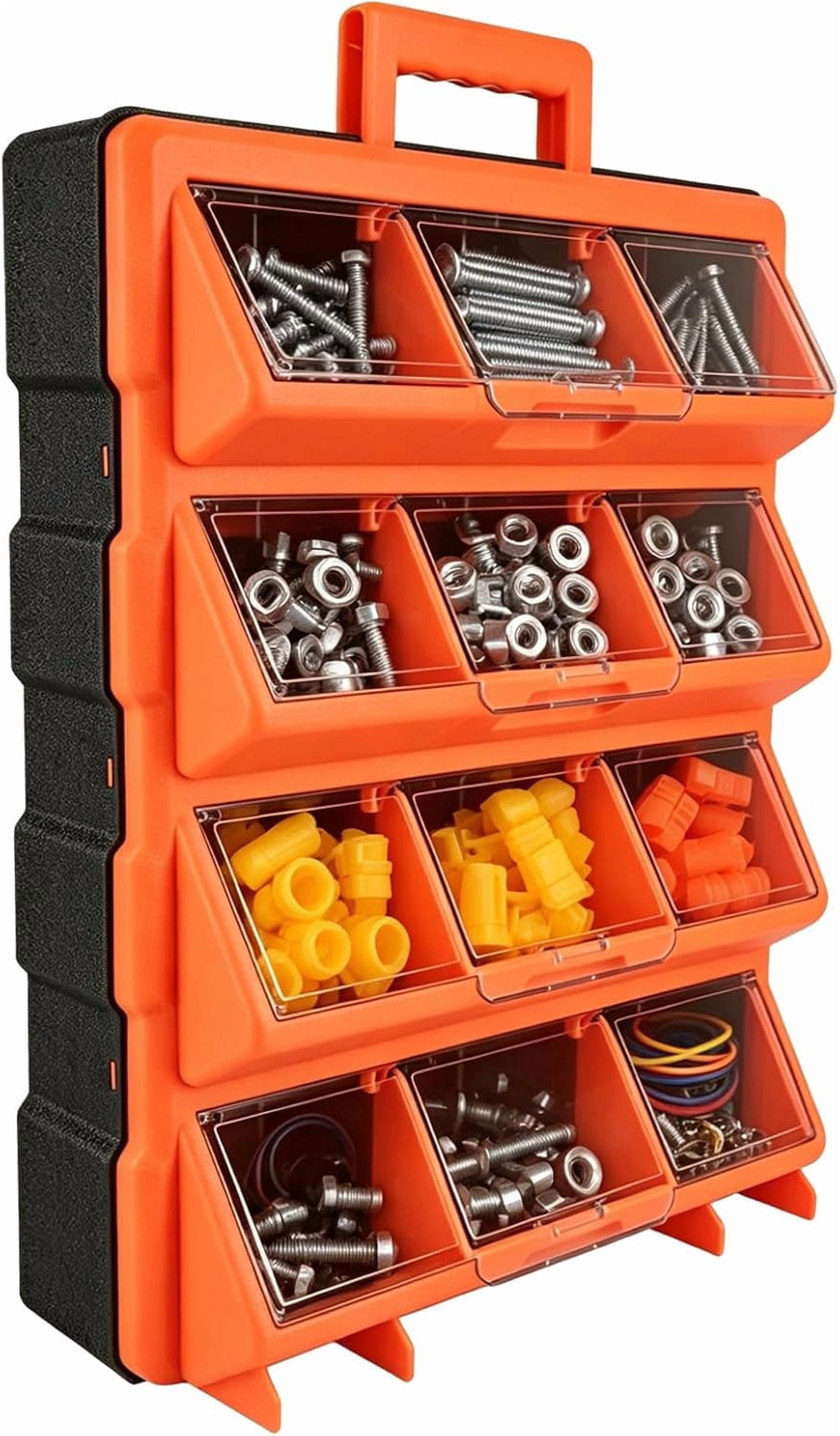 Tool Box Organizer,12-Compartment Portable Small Parts Organizer | for ...