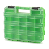 Tool Box Organizer Interlocking Black Small Part Organizer for Fastener Part Craft with Removable Divider Accessories