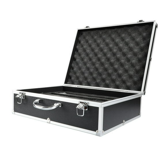Tool Box Portable Aluminum Mic Organizers Microphone Carry Storage Box Mic Case Suitcases Impact Resistant Case