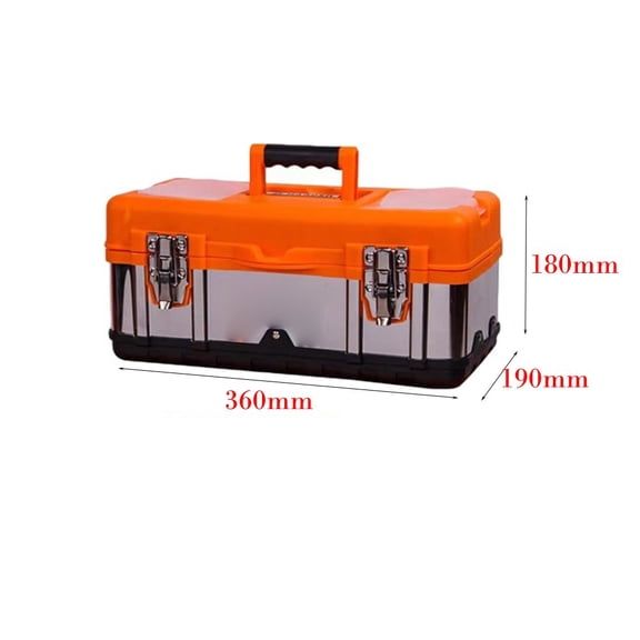 Tool Box Portable Lockable Storage Removable Tray Organizer large capacity