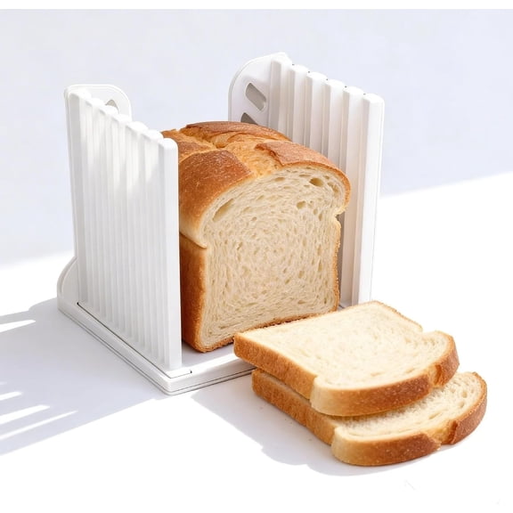 Tool Bread Slicer for Homemade Breads Toast Slicer Adjustable Thickness Slicing Guide Foldable Portable Cutter Suitability Bagels Loafs Cakes Kitchen Baking