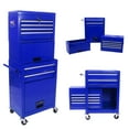 thumbnail image 1 of Tool Cabinet on Wheels, 6-Drawer Lockable Rolling Tool Chest w/ 4 Universal Wheels, 2 in 1 Detachable Tool Box Storage Organizer for Garage Workshop Repair Shop, 1 of 10