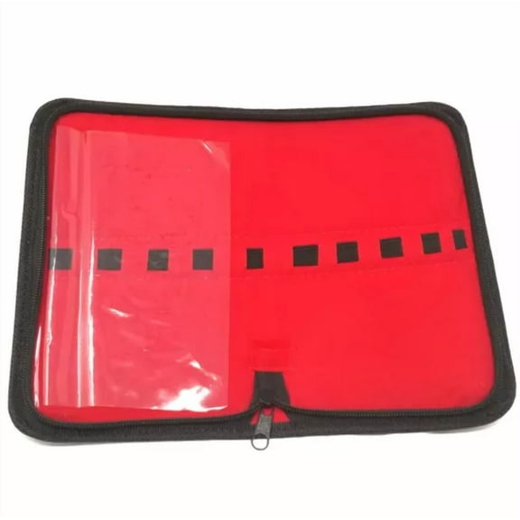 Tool Carrying Case With Zipper & Elastic Loops For Holding 10 Items