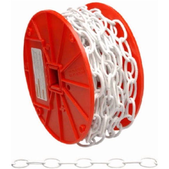 Campbell Tool Chain Deco - Plastic Utility Chain Roll - 40 Ft, White Residential Use, Standard Application