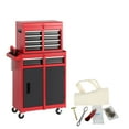 thumbnail image 1 of Tool Chest, 5-Drawer Rolling Tool Storage Cabinet with Detachable Top Tool Box , Liner, Universal Lockable Wheels, Adjustable Shelf, Locking Mechanism, Metal Tool Cart ,154pcs tools, 1 of 5