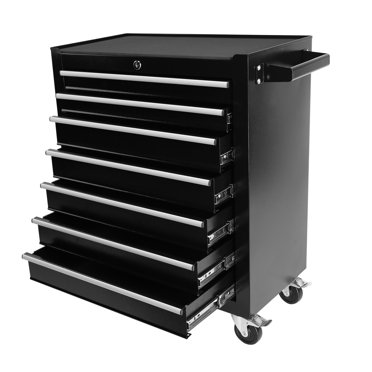 7-Drawer Rolling Tool Chest Cabinet On Wheels – Lockable Steel Storage With Liners