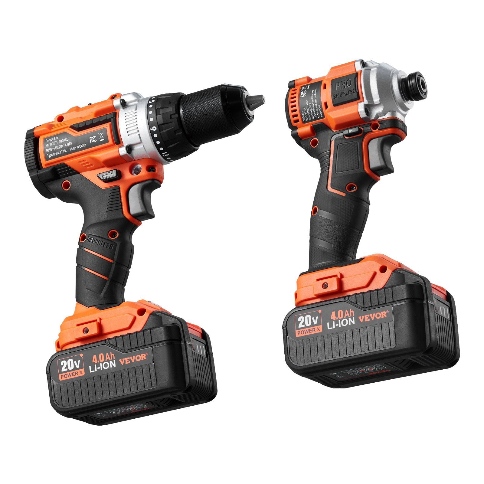 Two Tools Tool Combo Kit Max 20V Cordless 2-Tool Power Combo Kit with 4.0 Ah ...